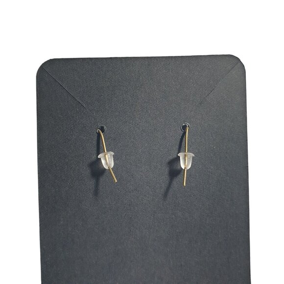 Rose Gold Tone Drop Earrings Pink Beaded Long Dangle Hook Lightweight Mom Gift - Picture 5 of 5